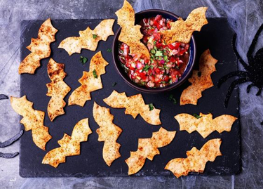 Tortilla Bats With Tomato Salsa